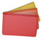 red, yellow and orange small waterproof vinyl tally books