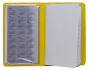 heat sealed vinyl waterproof tally book with clear inserts